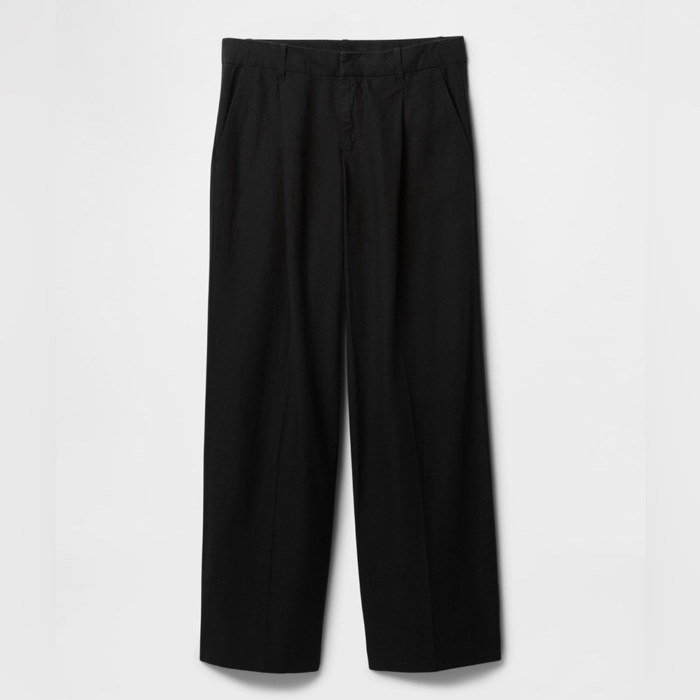 NWT! GAP Black 365 Low Rise Linen-Blend Trousers - Multiple Sizes 🩷 - Picture 7 of 9